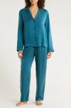 Lunya Piped Washable Silk Pajamas In Blue