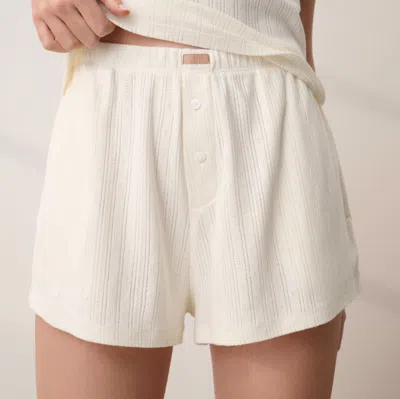 Lunya Pointelle High Rise Short In Yellow