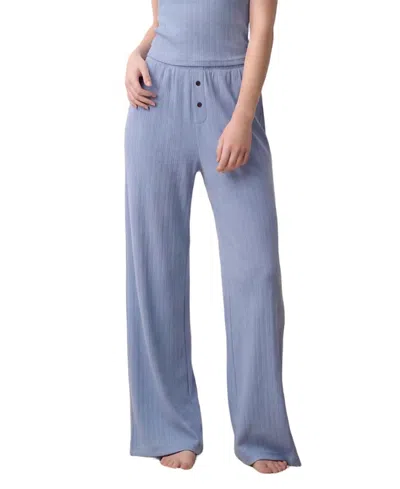 Lunya Pointelle Wide Leg Pajama Pants In White