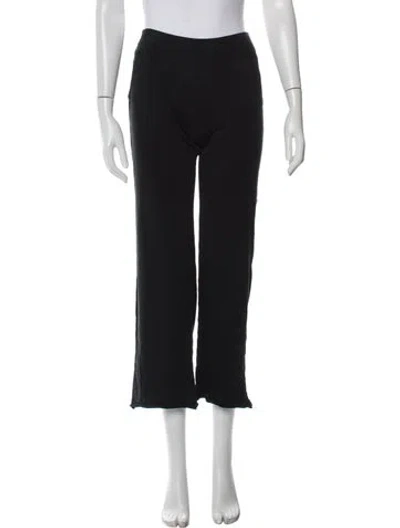 Pre-owned Lunya Raw-edge Trim Sweatpants In Black