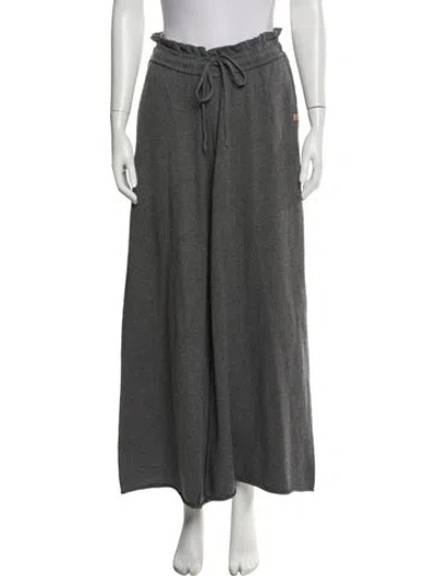 Pre-owned Lunya Raw-edge Trim Sweatpants In Gray