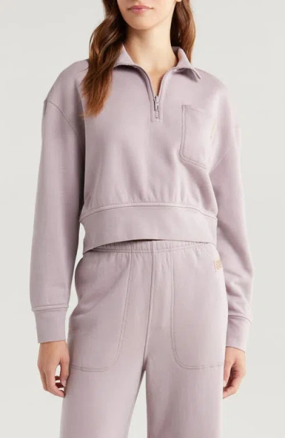 Lunya Reversible Half Zip Sweatshirt In Dawning Mist