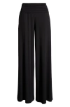 Lunya Rib Foldover Waist Pajama Pants In Black