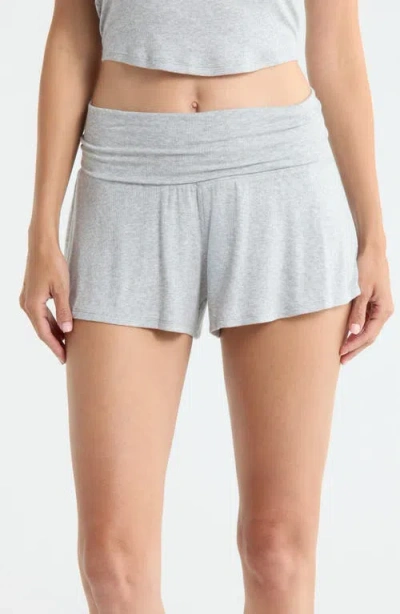 Lunya Rib Foldover Waist Pajama Shorts In Multi