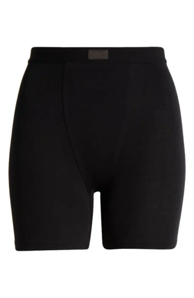 Lunya Rib Modal Boyshorts In Immersed Black