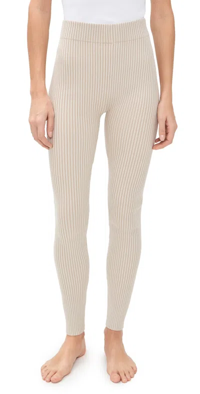 Lunya Ribbed Leggings Calm Tan In Blue