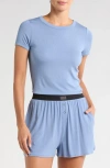 Lunya Ribbed Short Pajamas In Pastoral Blue