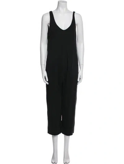 Pre-owned Lunya Scoop Neck Jumpsuit In Black