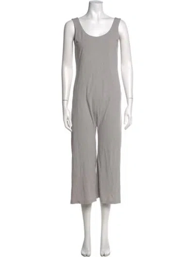 Pre-owned Lunya Scoop Neck Jumpsuit In Grey