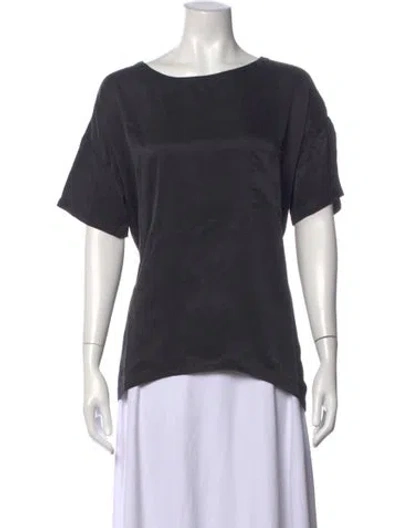 Pre-owned Lunya Scoop Neck Short Sleeve T-shirt In Gray
