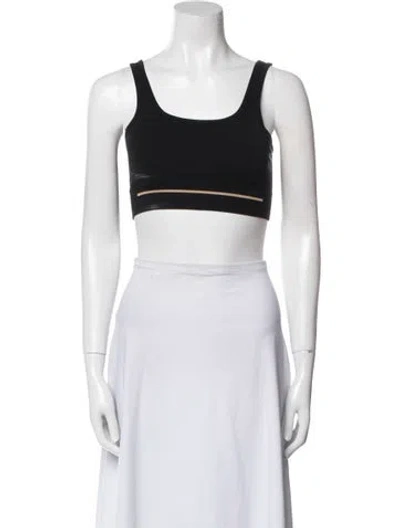 Pre-owned Lunya Scoop Neck Sleeveless Crop Top In Neutral