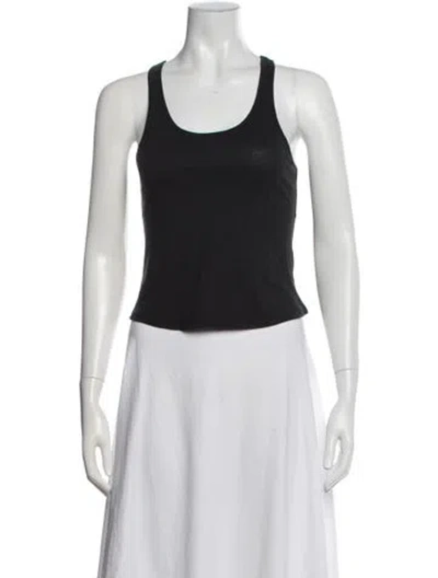 Pre-owned Lunya Scoop Neck Sleeveless Top In Black