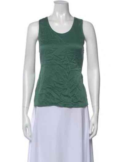 Pre-owned Lunya Scoop Neck Sleeveless Top In Green