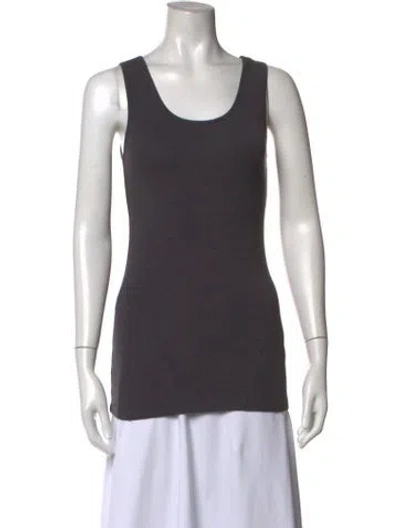 Pre-owned Lunya Scoop Neck Sleeveless Top In Grey