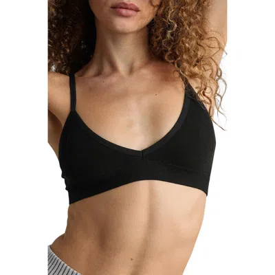 Lunya Seamless Modal Bare Bralette In Immersed Black