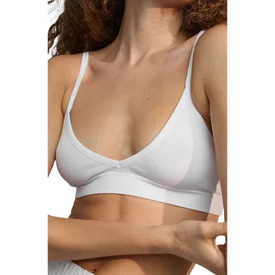 Lunya Seamless Modal Bare Bralette In White