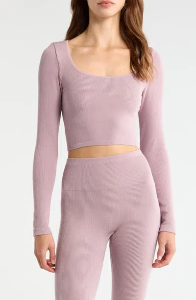 Lunya Seamless Modal Flow Long Sleeve In Pink
