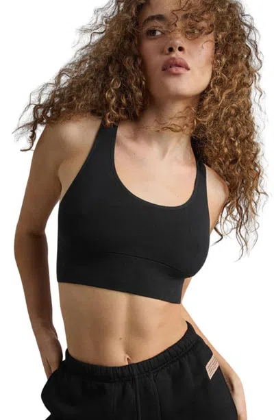 Lunya Seamless Modal Racer Bralette In Black