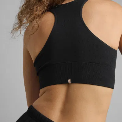 Lunya Seamless Modal Racer Bralette In Immersed Black