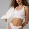 Lunya Seamless Modal Racer Bralette In Sincere White