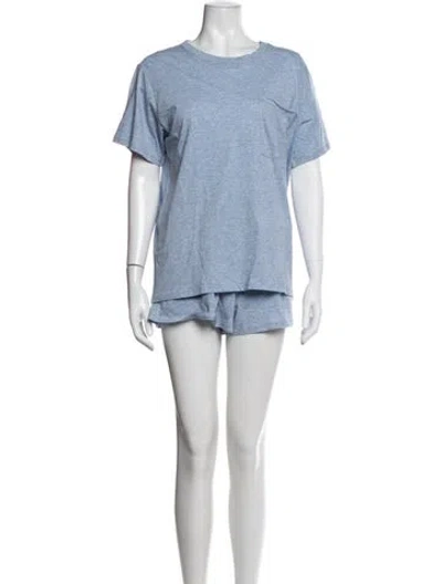 Pre-owned Lunya Short Set In Blue
