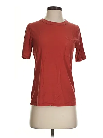 Pre-owned Lunya Short Sleeve T-shirt In Red