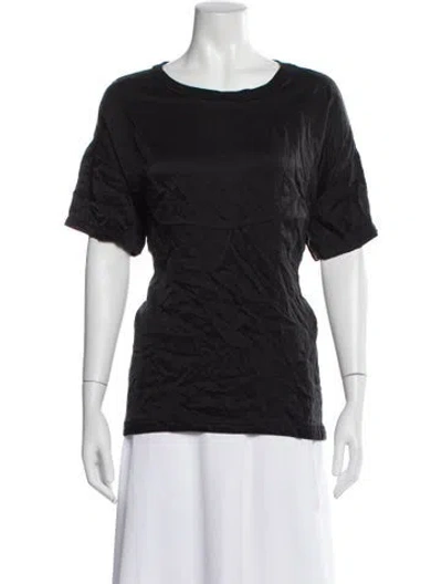 Pre-owned Lunya Silk Crew Neck T-shirt In Gray