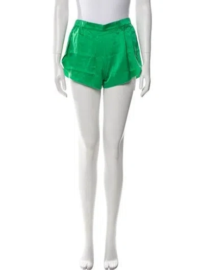 Pre-owned Lunya Silk Embroidered Accent Pajamas In Green