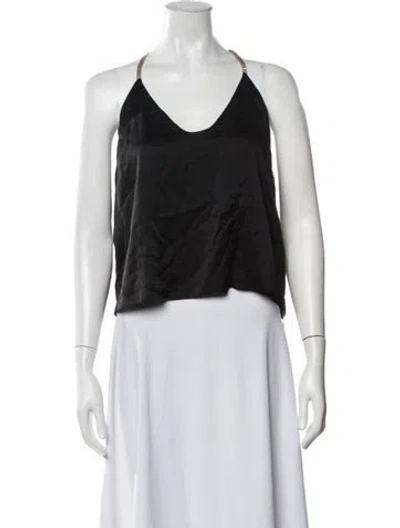 Pre-owned Lunya Silk Halterneck Top In Black