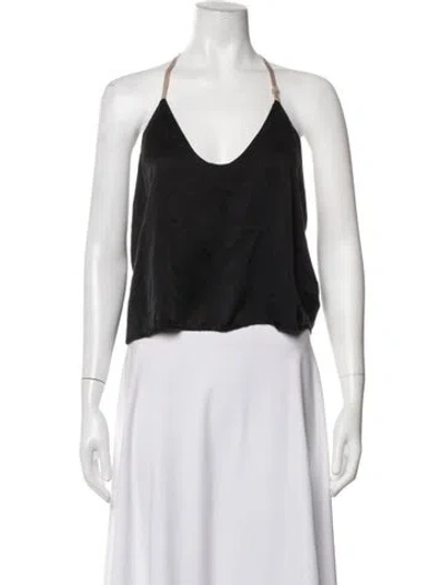 Pre-owned Lunya Silk Halterneck Top In Green