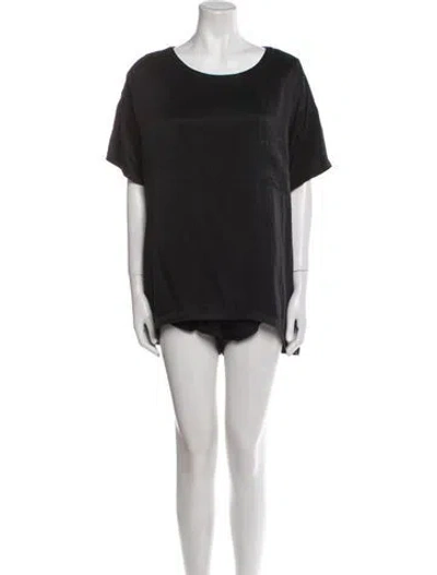 Pre-owned Lunya Silk Lounge Set In Black