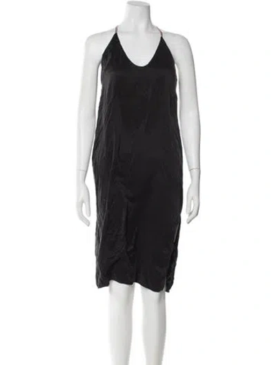 Pre-owned Lunya Silk Midi Length Dress In Gray