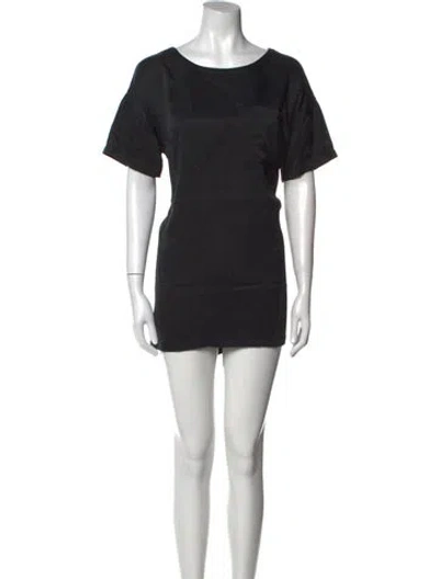 Pre-owned Lunya Silk Mini Dress In Black