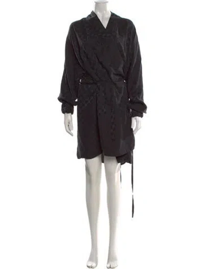 Pre-owned Lunya Silk Mini Dress In Black