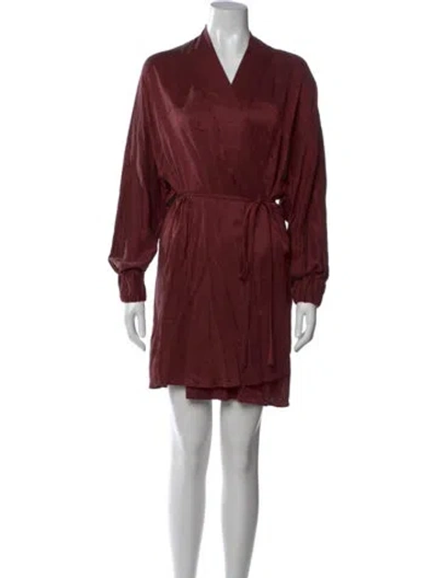 Pre-owned Lunya Silk Mini Dress In Pink