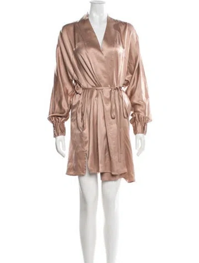 Pre-owned Lunya Silk Mini Dress In Pink