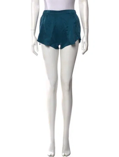 Pre-owned Lunya Silk Mini Shorts In Blue