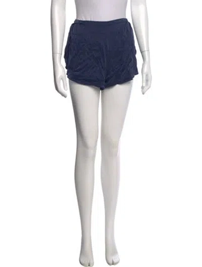 Pre-owned Lunya Silk Mini Shorts In Blue