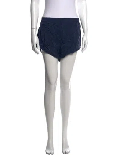 Pre-owned Lunya Silk Mini Shorts In Blue