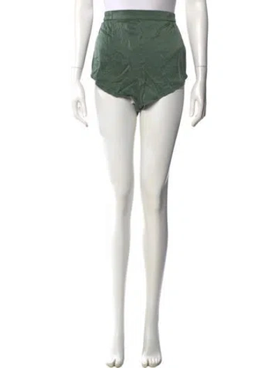 Pre-owned Lunya Silk Mini Shorts In Green