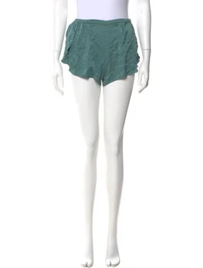 Pre-owned Lunya Silk Mini Shorts In Green