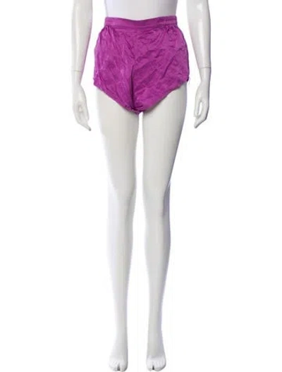 Pre-owned Lunya Silk Mini Shorts In Purple