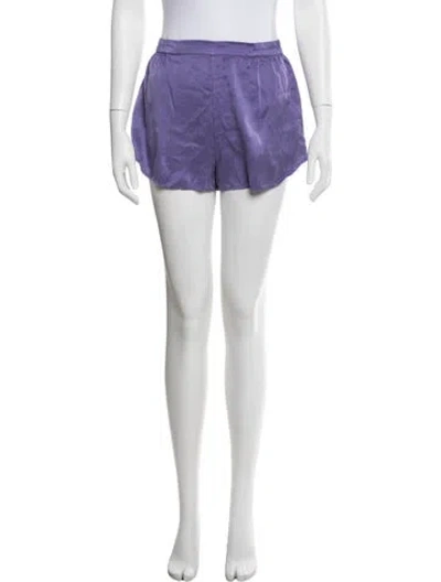 Pre-owned Lunya Silk Mini Shorts In Purple