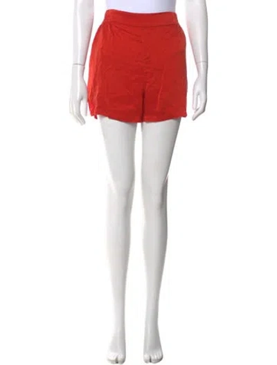 Pre-owned Lunya Silk Mini Shorts In Red