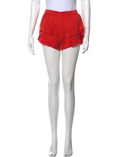 Pre-owned Lunya Silk Mini Shorts In Red
