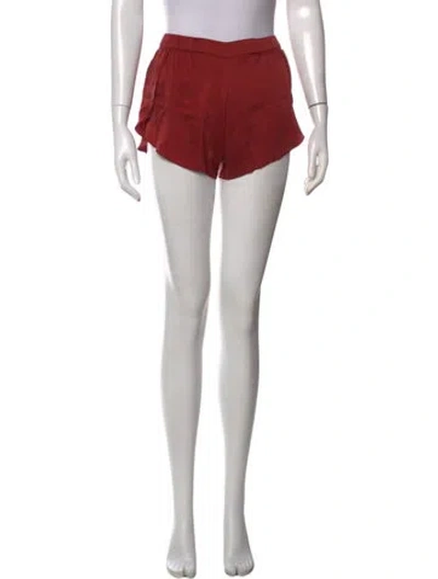 Pre-owned Lunya Silk Mini Shorts In Red