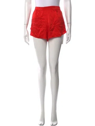 Pre-owned Lunya Silk Mini Shorts In Red