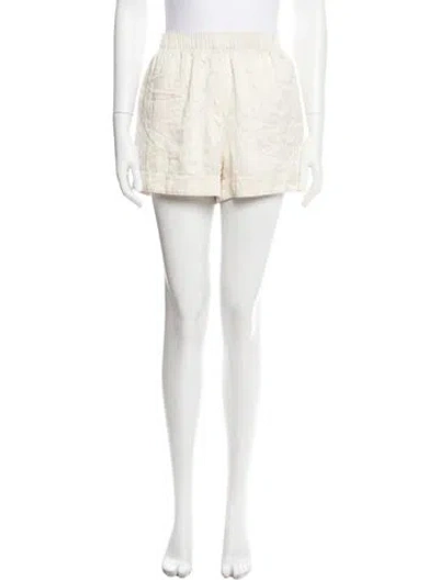 Pre-owned Lunya Silk Mini Shorts In White