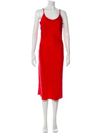 Pre-owned Lunya Silk Nightgown In Red