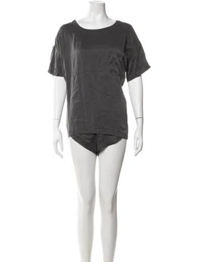 Pre-owned Lunya Silk Pajamas In Black